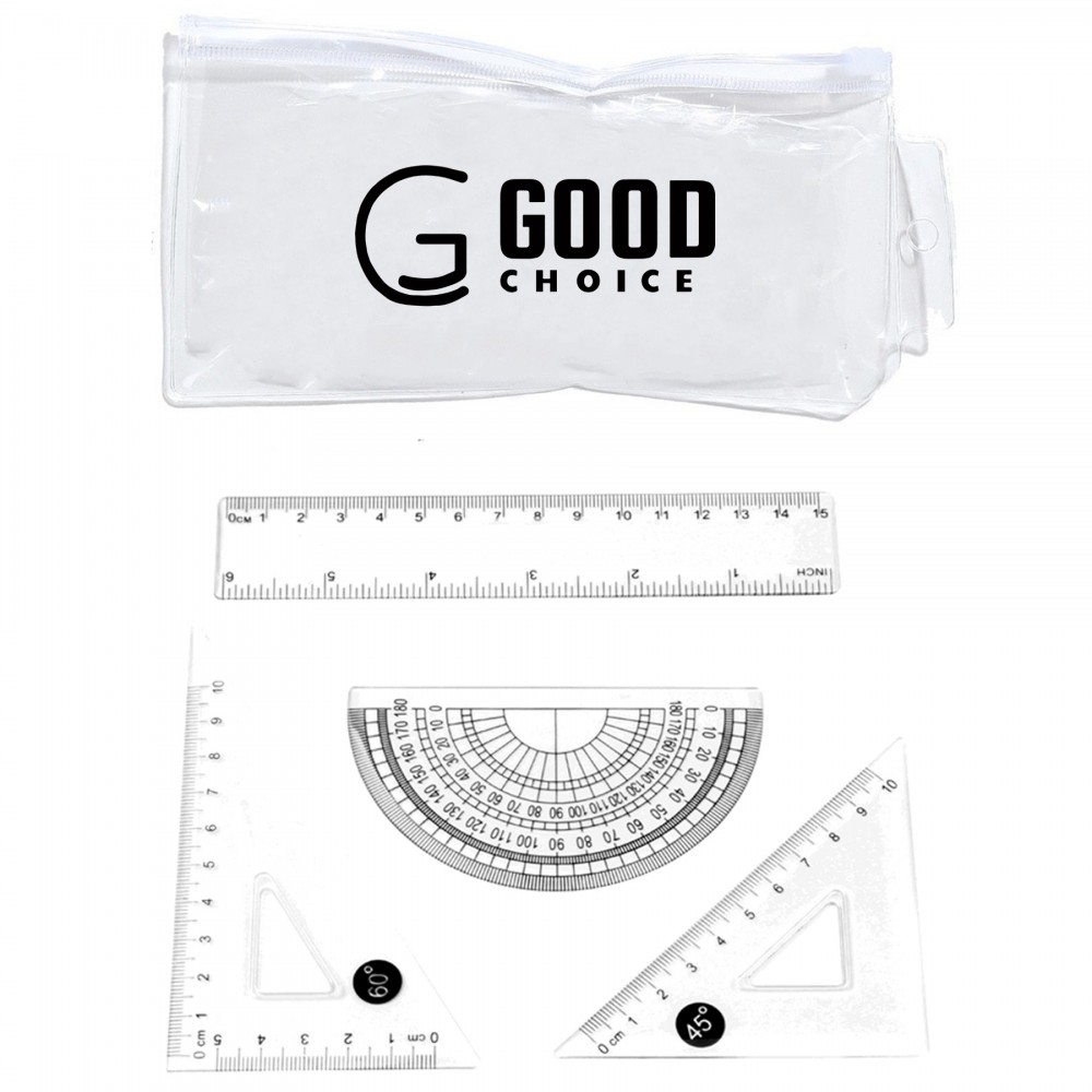 4-Piece Geometry Set with Logo