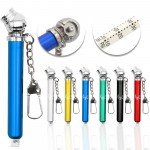 Logo Branded Mini Aluminum Alloy Tire Gauge With KeyChain