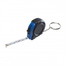 Logo Branded Rubber Tape Measure Key Tag With Laminated Label