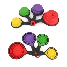 Pop Out Silicone Measuring Cups with Logo  Pop Out Silicone Measuring Cups with Logo