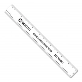 Logo Branded 18" Flexible PVC Ruler with Tinner Circumference Scales
