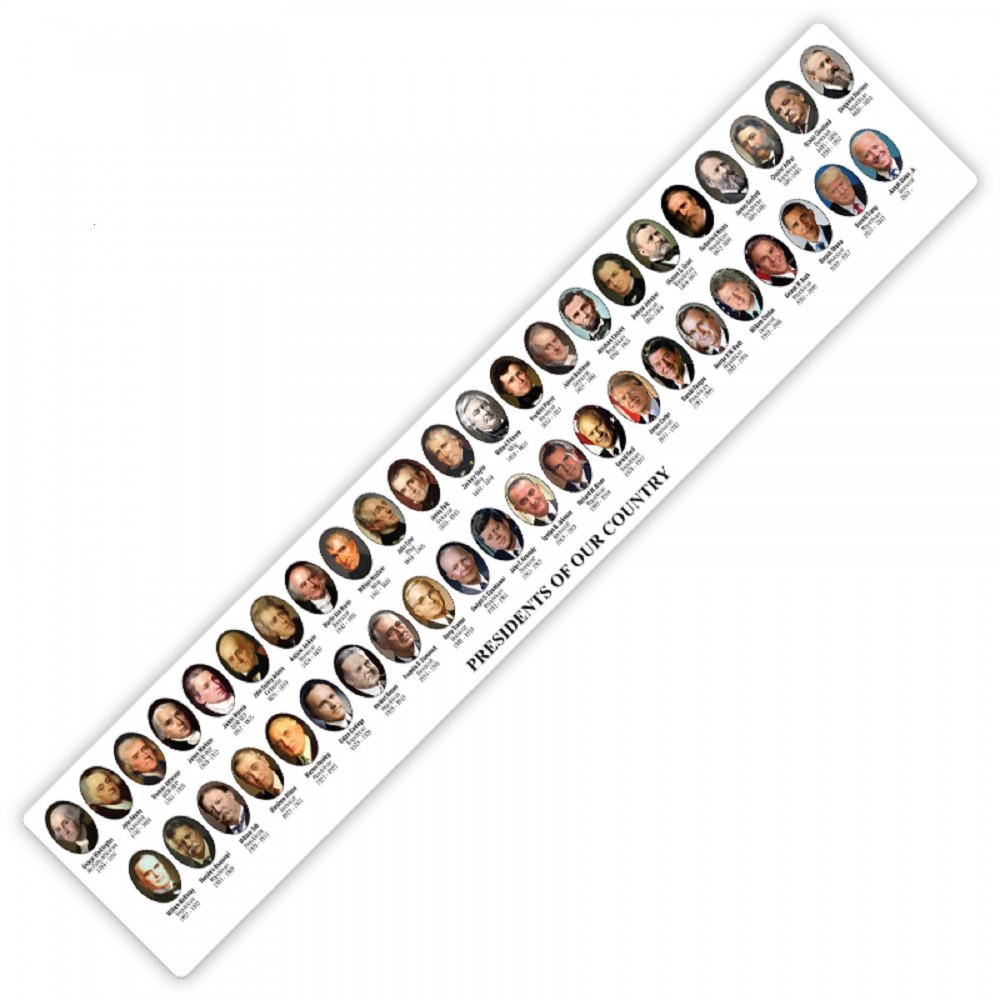 Ruler, 12" Presidents Wide with Logo Ruler, 12" Presidents Wide with Logo
