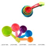 Assorted 5 IN 1 Measuring Cup With Dual Pourers with Logo