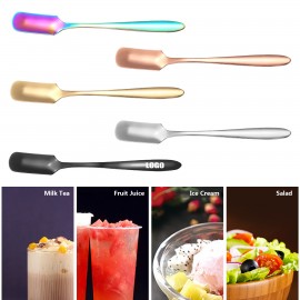 Logo Branded Rectangle Head Coffee Spoon  Logo Branded Rectangle Head Coffee Spoon