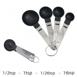 4 IN 1 Steel Handle Measuring Spoon with Logo