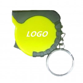 3.25 Ft. Mini Tape Measure Key Chain with Logo