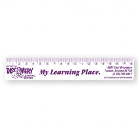 1 1/4"x7 1/4" Polystyrene Ruler with Logo  1 1/4"x7 1/4" Polystyrene Ruler with Logo