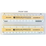 6" Architectural & 6" Civil Engineering FOUR BEVEL rulers in a double pocket clear vinyl case with Logo