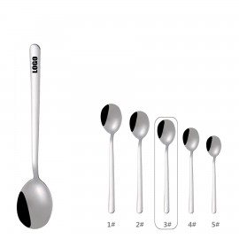 Personalized 6.49 Inch Silver Dessert Coffee Spoon  Personalized 6.49 Inch Silver Dessert Coffee Spoon