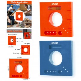 Marks Offset Ruler with Level 5 in 1 Multifunction Ruler for Parallel Lines with Logo