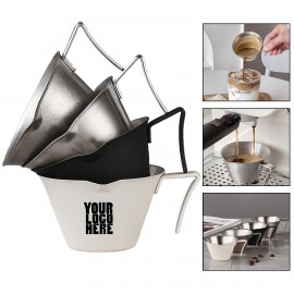Promotional Stainless Steel Espresso Measuring Cup / Coffee Pitcher