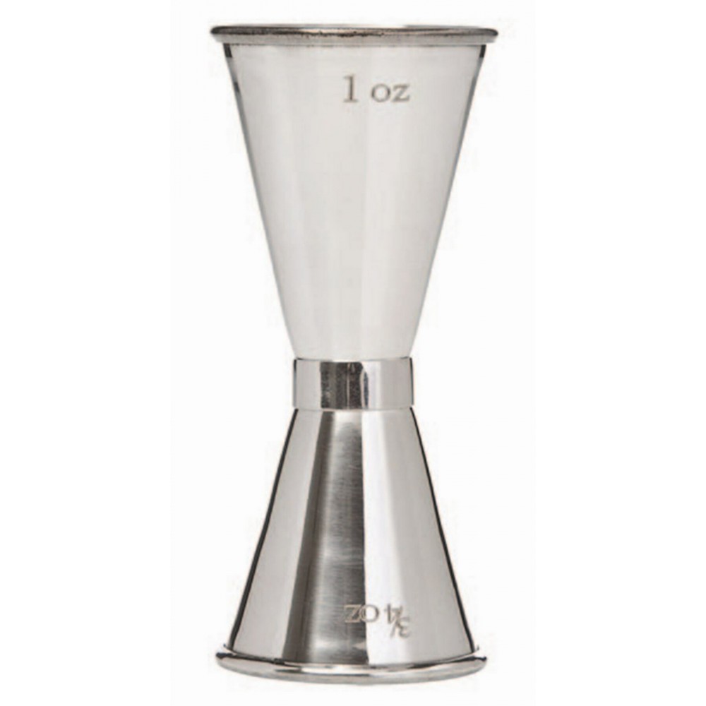 - 1 Oz. Stainless Steel Slender Double Jigger Custom Imprinted - 1 Oz. Stainless Steel Slender Double Jigger Custom Imprinted
