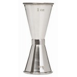 - 1 Oz. Stainless Steel Slender Double Jigger Custom Imprinted