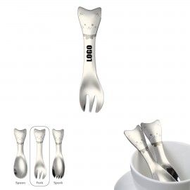 Cat Shaped Dessert Fruit Fork with Logo
