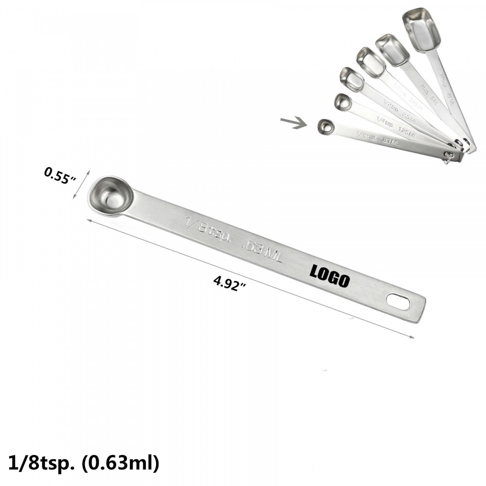 1/8 TSP. Stainless Steel Measuring Spoon with Logo