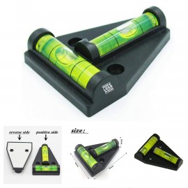 Multi-purpose T Type Black Bidirectional Triangle Horizontal With Base Mounting Hole Level Bubble with Logo