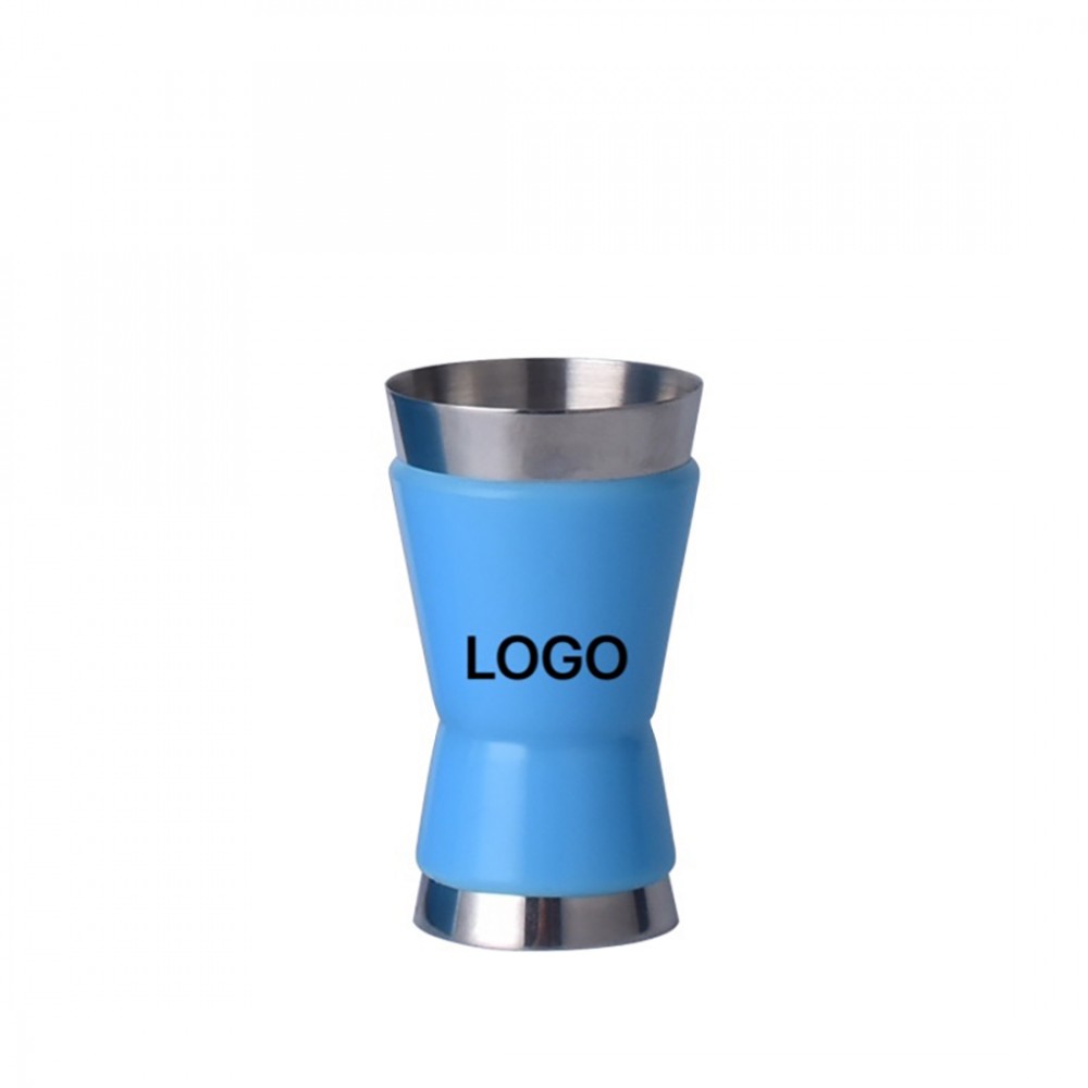 1oz/0.5oz Cocktail Double Measuring Cup with Logo 1oz/0.5oz Cocktail Double Measuring Cup with Logo