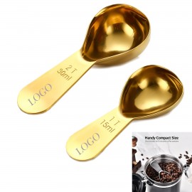 Logo Branded 15ml / 30ml Stainless Steel Short Handled Coffee Scoop  Logo Branded 15ml / 30ml Stainless Steel Short Handled Coffee Scoop