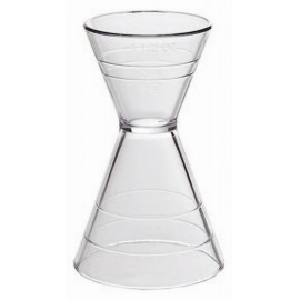 Plastic Super Double Jigger w/Graduated Measurements with Logo