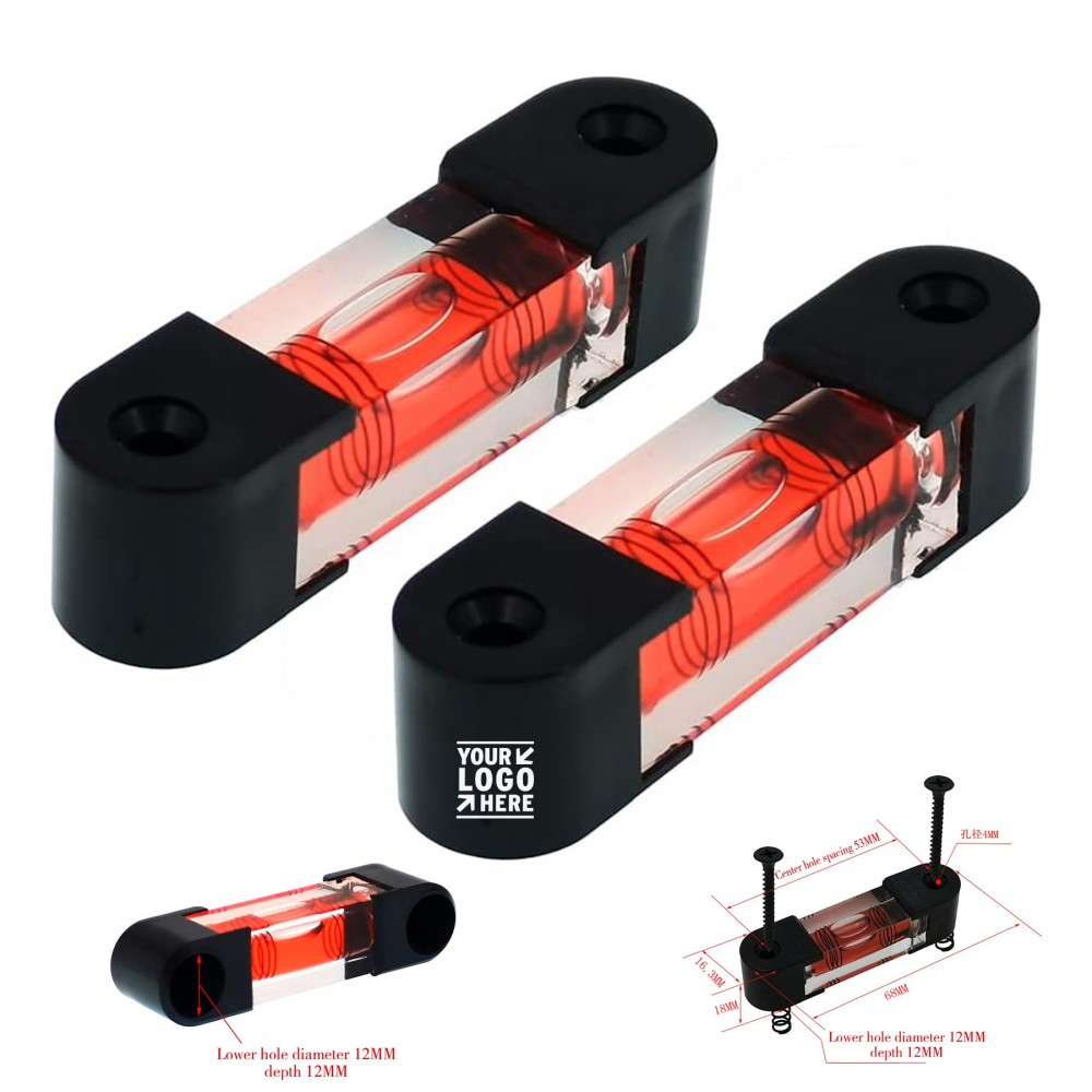 Logo Branded 68X18X16.3mm Installation Hole Overall Horizontal Bubble Water Quasi-bubble Bead Gauge Level