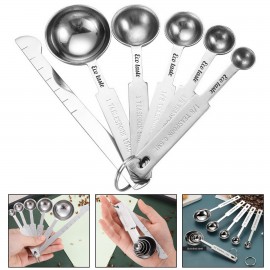 Stainless Steel Measuring Spoon Set with Leveler with Logo