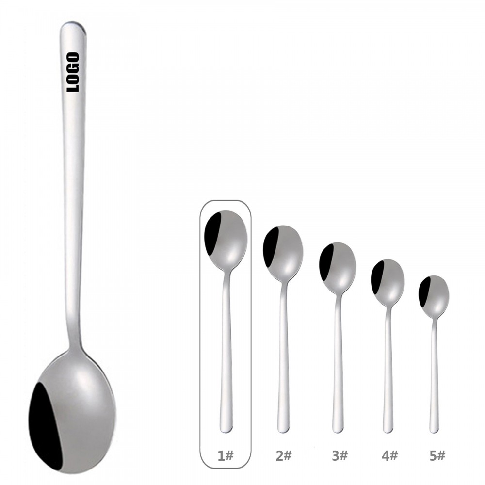 7.99 Inch Silver Dessert Coffee Spoon with Logo