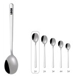 7.99 Inch Silver Dessert Coffee Spoon with Logo