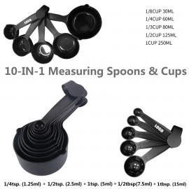 Promotional 10" 1 Plastic Measuring Cup Set With Volume Mark And Round Buckle