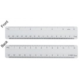 U.S. Standard 4 Bevel Civil Engineering Ruler / Molded ABS Plastic (6") with Logo