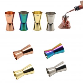 0.5-1oz Double-Ended Straight-Edge Cocktail Measuring Cup with Logo