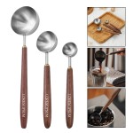 Customized Stainless Steel Coffee Scoop with Wooden Handle