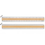 Promotional 4 Bevel Civil Engineering Ruler / Double Numbered (12")