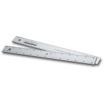 12" Straight Edge Ruler w/Center Finding Back with Logo