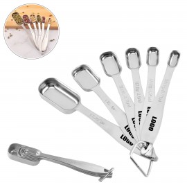 Promotional Oval Handle 6 IN 1 Stainless Steel Measuring Spoon