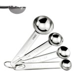 Stainless Steel Measuring Spoons Set With Engraved Measurement Marks with Logo