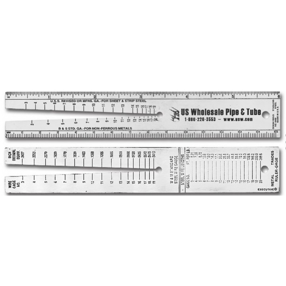 Stainless Steel Wire Gauge 18 to 2 AWG with Logo