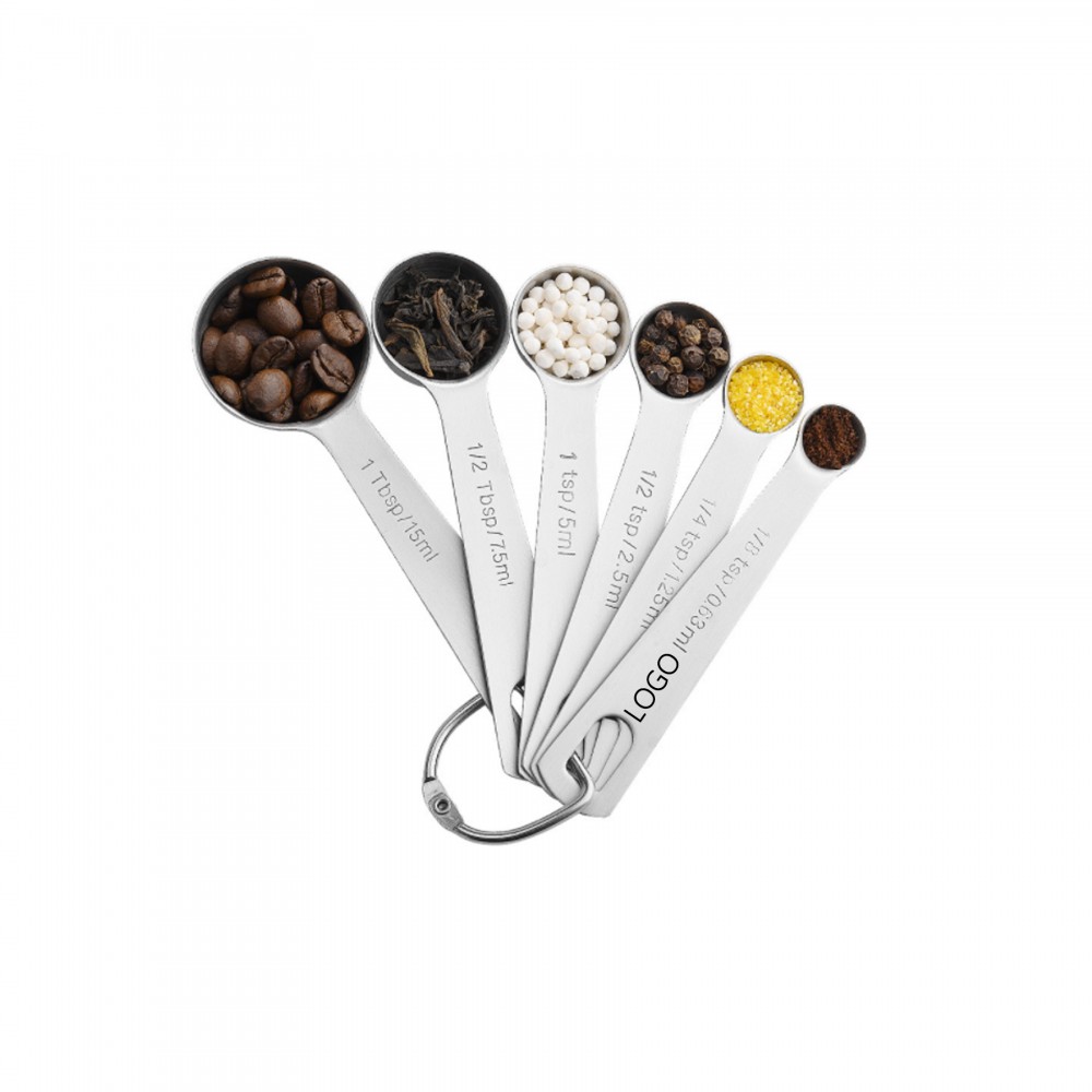 Stainless Steel Measuring Spoons with Logo
