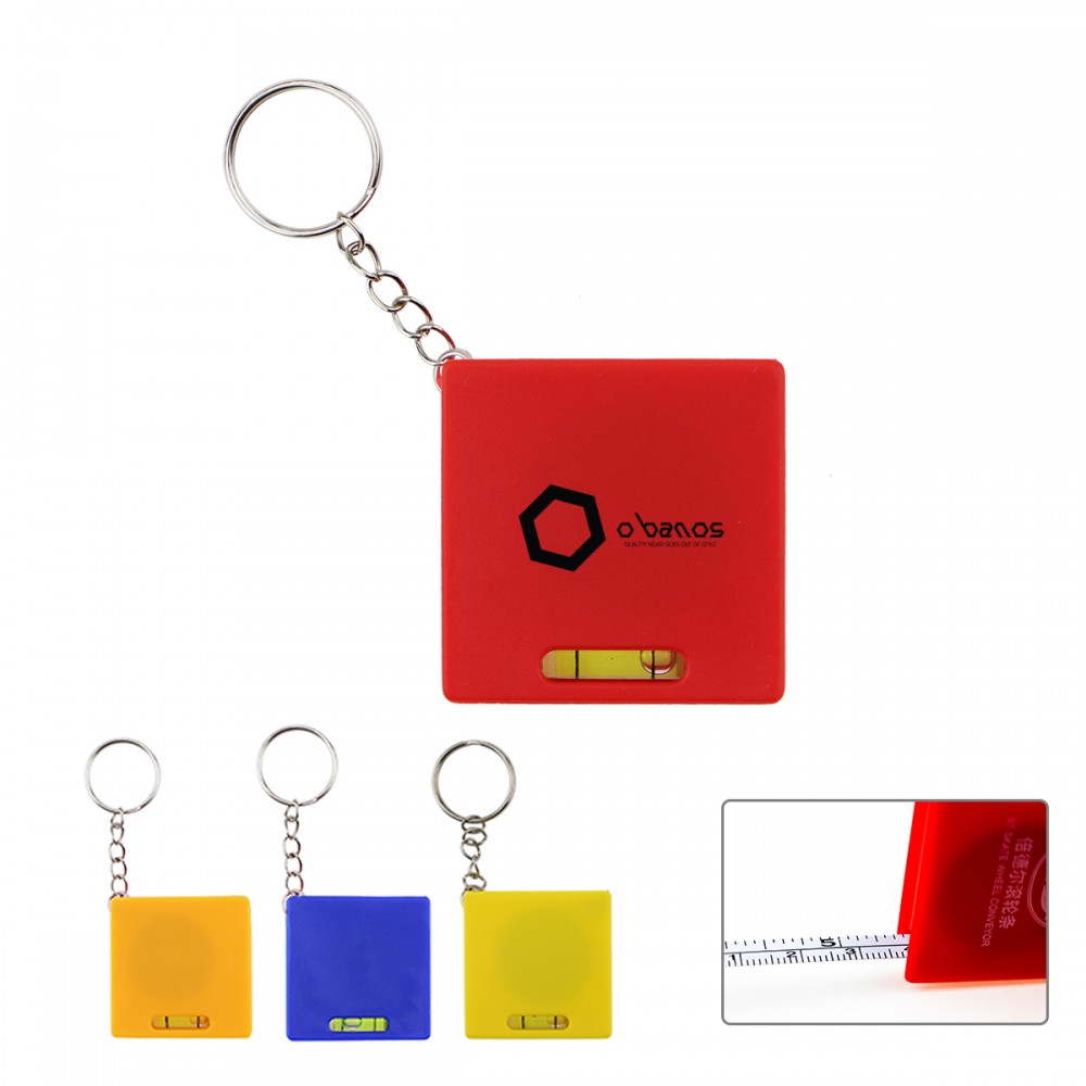 Horizontal Keychain Tape Measure (Economy Shipping) with Logo