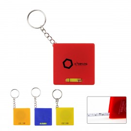 Horizontal Keychain Tape Measure (Economy Shipping) with Logo  Horizontal Keychain Tape Measure (Economy Shipping) with Logo