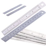 Logo Branded Flexible Metal Ruler with inches and metric Measuring Tool