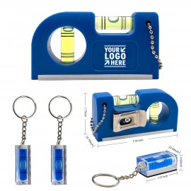 Portable Mini Spirit Magnetic Base Pocket Bubble Measuring Keychain Horizontal Vertical Leveler with Logo