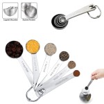 6 IN 1 Stainless Steel Measuring Spoons Kits with Logo