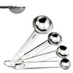 4 Pieces Stainless Steel Measuring Spoons with Logo