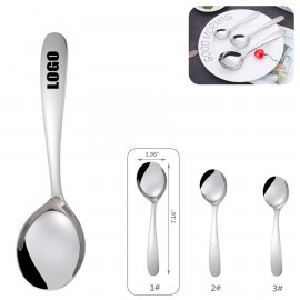 7.16 Inch Silver Dessert Coffee Spoon with Logo  7.16 Inch Silver Dessert Coffee Spoon with Logo