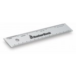 6" Straight Edge Ruler w/Center Finding Back with Logo