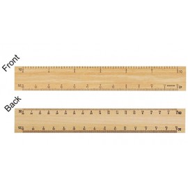 6" Civil Engineering Wooden 4 Bevel Ruler with Logo