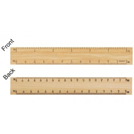 6" Civil Engineering Wooden 4 Bevel Ruler with Logo  6" Civil Engineering Wooden 4 Bevel Ruler with Logo