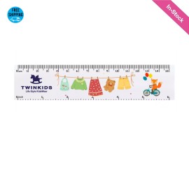 6" Transparent Ruler With Digital Imprint 6 1/4"L x 1 3/5"W with Logo
