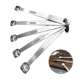 5 In 1 Stainless Steel Measuring Square Spoon with Logo