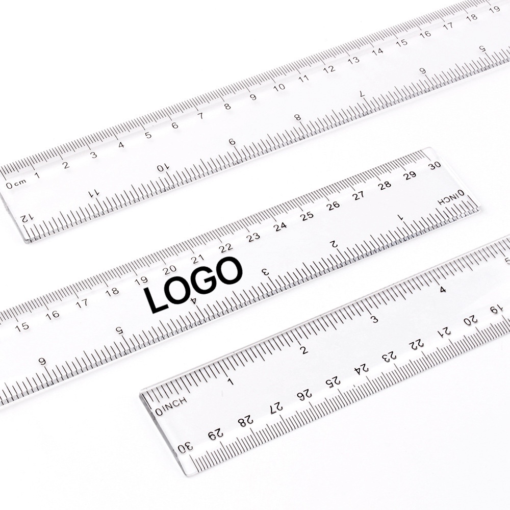 Custom Printed 12Inch Transparent Ruler Custom Printed 12Inch Transparent Ruler